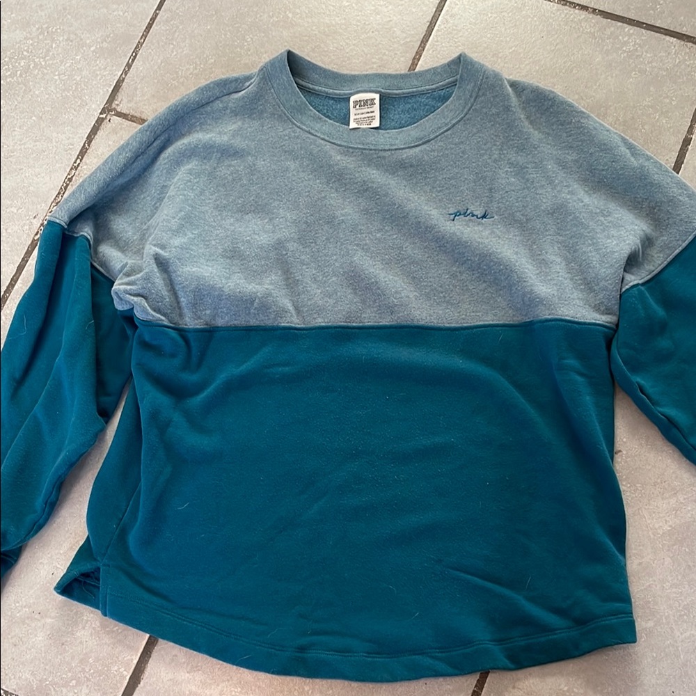 Men's Teal and Gray Sweater